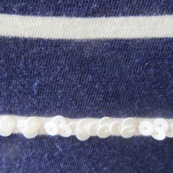 NWOT Navy and White Stripe Long Sleeve TShirt with Sequins Size S Old Navy - Picture 6 of 10